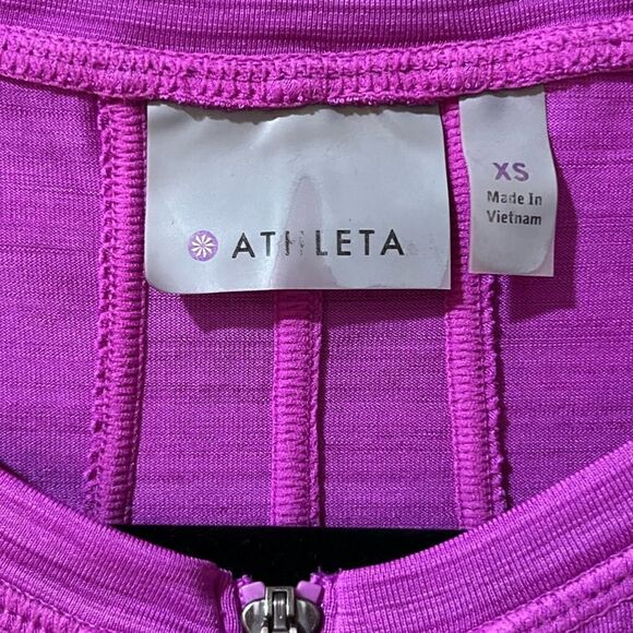 ATHLETA Short Sleeve 1/2 Zip Cycling Top Purple Women’s Size XS 439089 - Picture 4 of 7